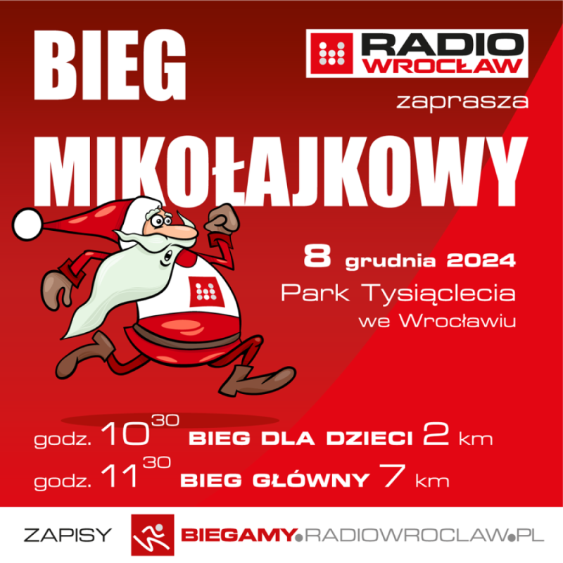 Mikołajkowy bieg Radia Wrocław